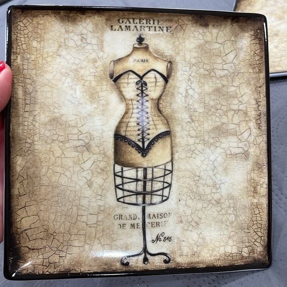 French Paris theme appetizer plates - Picture 6 of 6